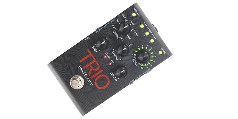 Digitech Trio Band Creator, sezione ritmica e di basso in  un pedale